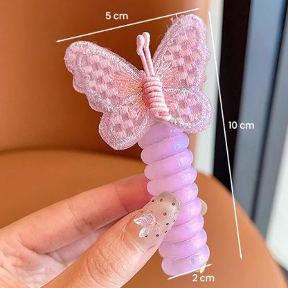 Butterfly Elastic Hair Band (4 πακέτο)